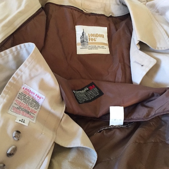 LONDON FOG Size 44 Regular CLASSIC TRENCH Removable Thinsulate Liner Timeless - Picture 8 of 8